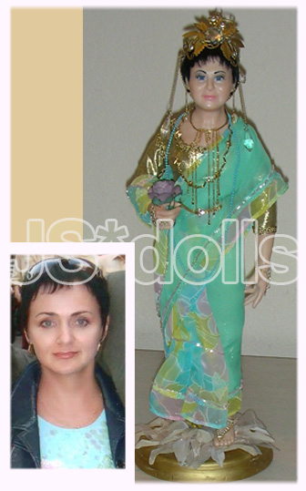 Авторская кукла с портретным сходством "Лакшми" на заказ ручной работы