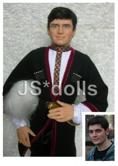 Авторская кукла с портретным сходством Кавказец на заказ ручная работа